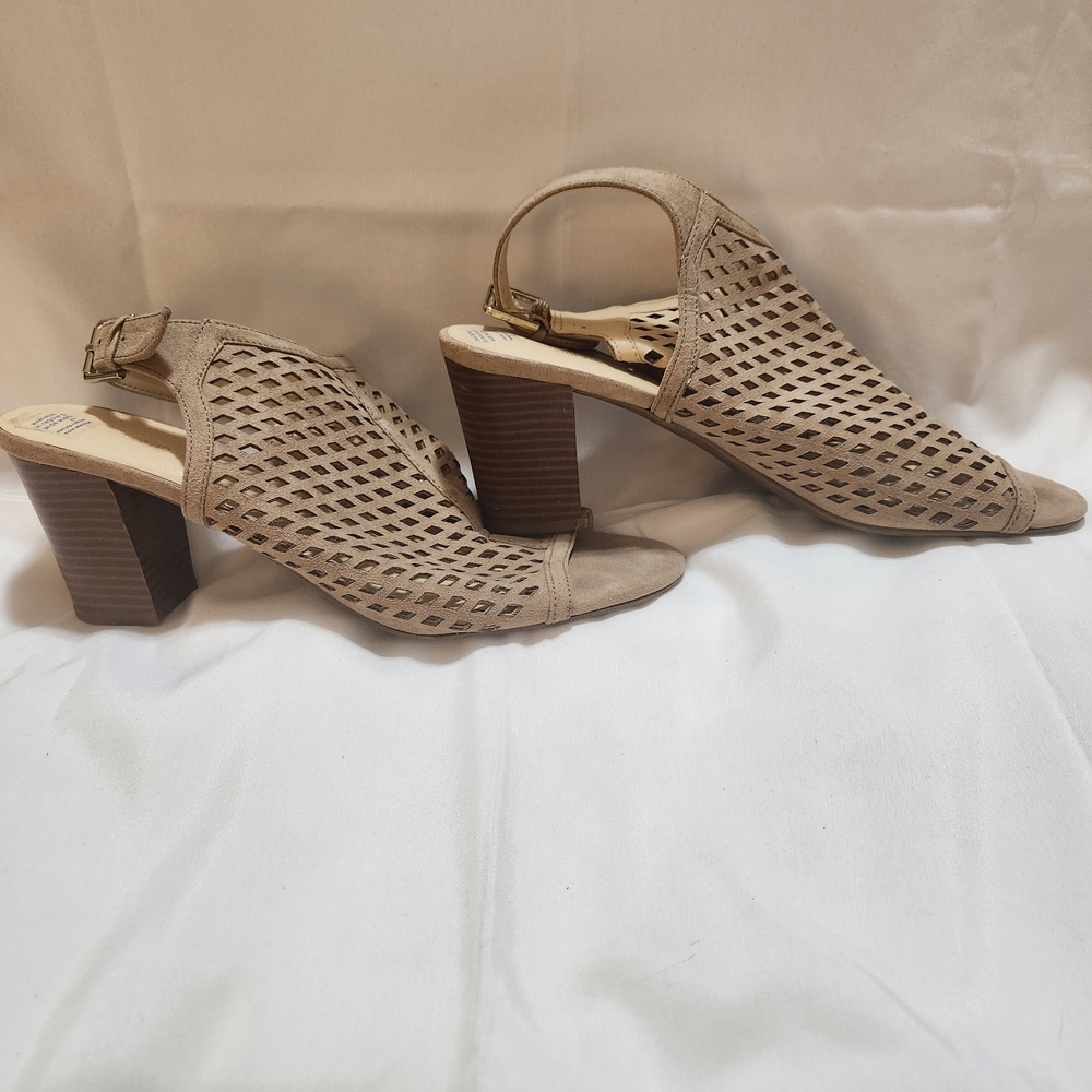 Liz Claiborne Tan Open Toe Heels